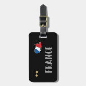 サッカーフランスサッカーファンシャツフランスの国旗 ラゲッジタグ (正面縦)