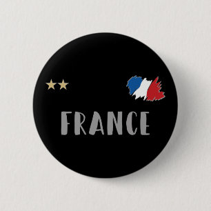 サッカーフランスサッカーファンシャツフランスの国旗 缶バッジ