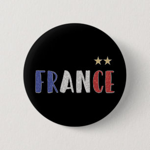 サッカーフランスサッカーファンシャツフランスの国旗 缶バッジ