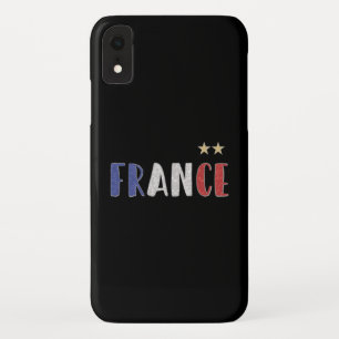 サッカーフランスサッカーファンシャツフランスの国旗 iPhone XRケース