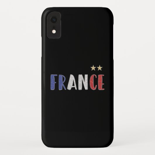 サッカーフランスサッカーファンシャツフランスの国旗 Case-Mate iPhoneケース (裏面)