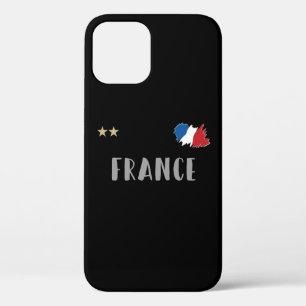 サッカーフランスサッカーファンシャツフランスの国旗 iPhone 12ケース