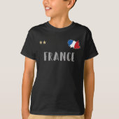 サッカーフランスサッカーファンシャツフランスの国旗 Tシャツ (正面)