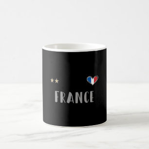 サッカーフランスサッカーファンシャツ(ハート付) コーヒーマグカップ