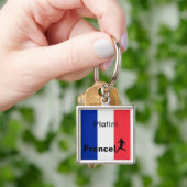 サッカーフランス、カスタマイズ可能 キーホルダー (手)
