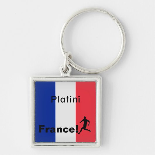 サッカーフランス、カスタマイズ可能 キーホルダー (正面)