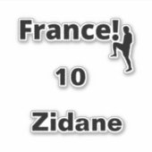 サッカーフランス、カスタマイズ可能 シール (正面)