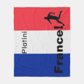 サッカーフランス、カスタマイズ可能 フリースブランケット (正面)