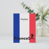 サッカーフランス、カスタマイズ可能 ポストカード (スタンド正面)