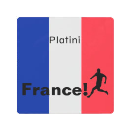サッカーフランス、カスタマイズ可能 メタルプリント