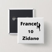 サッカーフランス、カスタマイズ可能 缶バッジ (正面&裏面)