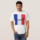 サッカーフランス、カスタマイズ可能 Tシャツ (正面フル)