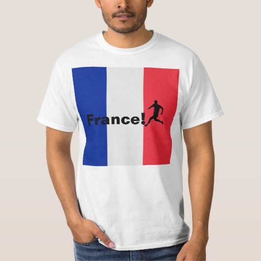 サッカーフランス、カスタマイズ可能 Tシャツ (正面)