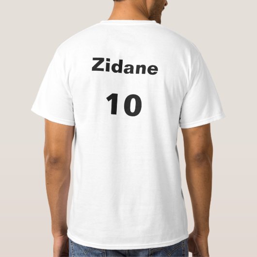 サッカーフランス、カスタマイズ可能 Tシャツ (裏面)