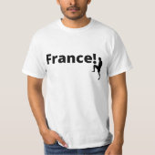 サッカーフランス、カスタマイズ可能 Tシャツ (正面)