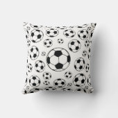 サッカーフレームパーソナライズされた写真 クッション (裏面)