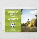 サッカーフロアサッカー誕生日招待状 招待状 (正面)