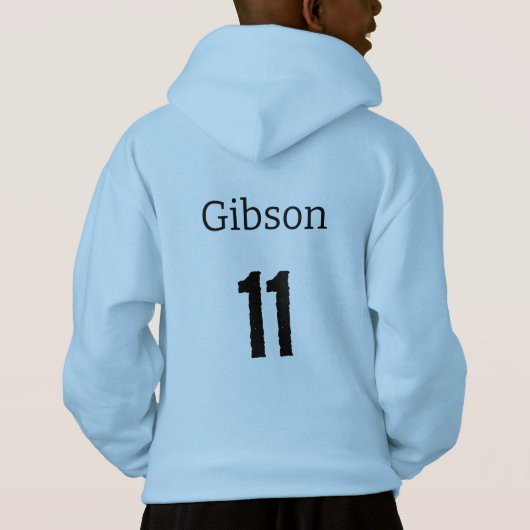 サッカーフード付きスウェットシャツ、チームゲームデイスウェットシャツ (裏面)