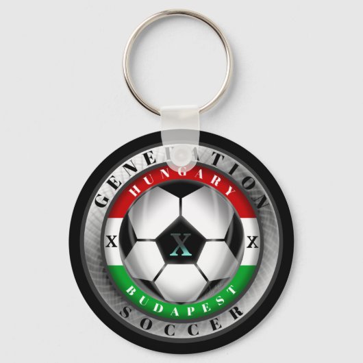サッカーブダペストハンガリー世代X キーホルダー (正面)