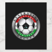 サッカーブダペストハンガリー世代X ワインラベル (シングルラベル)