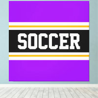 サッカーブライトパープル白黒黄ストライプ色