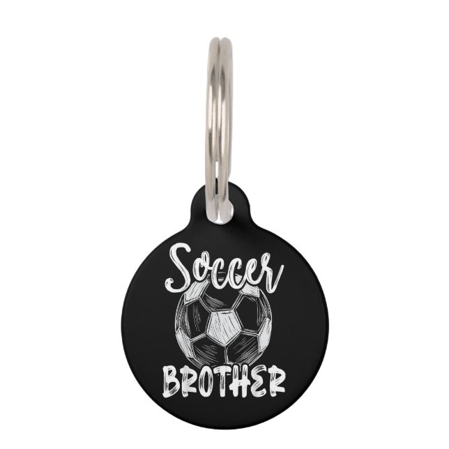 サッカーブラザーメンズファミリーマッチングチームプレーヤーSoc ペット　ネームタグ (正面)