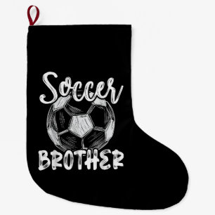 サッカーブラザーメンズファミリーマッチングチームプレーヤーSoc ラージクリスマスストッキング