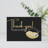 サッカーブラック金ゴールドバレーボール卒業 サンキューカード (スタンド正面)