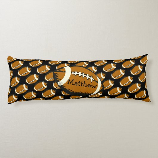 サッカーブラック&ブラウンスポーツ抱き枕 ボディピロー (裏面)