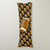 サッカーブラック&ブラウンスポーツ抱き枕 ボディピロー (正面縦)