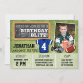 サッカーブリッツキッズバースデーパーティーへの招待 招待状 (正面)