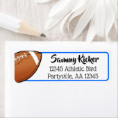 サッカーブルーとブラックアドレス ラベル (インサイチュ)