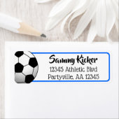 サッカーブルーとブラックアドレス ラベル (インサイチュ)