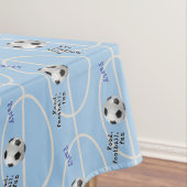 サッカーブルークリームスポーツゲームパーティー テーブルクロス (インサイチュ)