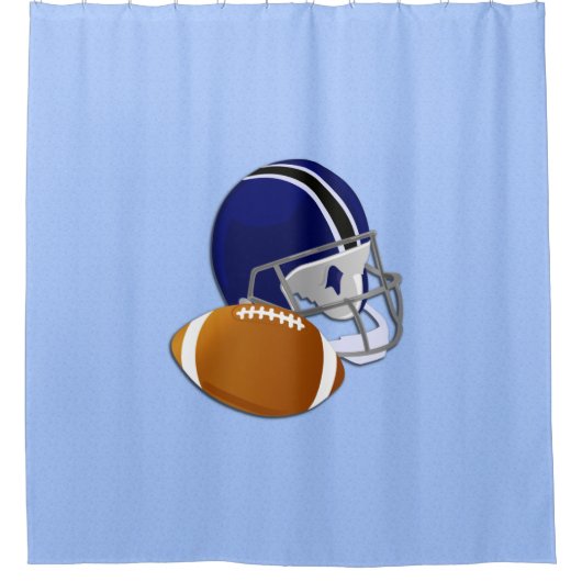 サッカーブルー シャワーカーテン (正面)