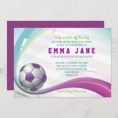 サッカープリンセス バー・ミッツヴァ招待状 招待状 (正面/裏面)