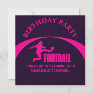 サッカープレイヤー女子、チーム、誕生日プレゼント 招待状