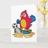 サッカープレーヤーとしてのパラオットとサッカーボール カード (黄色い花)