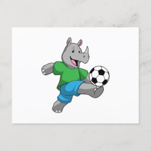 サッカープレーヤーとしてのライオン ポストカード