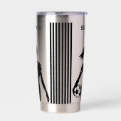 サッカープレーヤーガールサッカーガール誕生日 保温保冷タンブラー (左面)