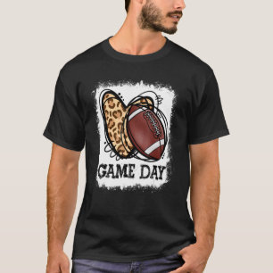 サッカープレーヤーマムヒョウ漂白ゲームデイ足 Tシャツ