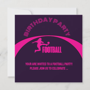 サッカープレーヤー女子、チーム、誕生日プレゼント 招待状