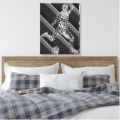 サッカープレーヤー言語タイポグラフィ キャンバスプリント (インサイチュ (寝室))