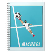 サッカープレーヤー ゴールキーパー ゴールキーパー おしゃれなグラフィック 面白い ノートブック (正面)