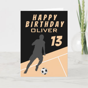 サッカープレーヤー フットボール ボール ボーイ 誕生日 カード