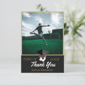 サッカープレーヤー 現代写真 卒業クラス サンキューカード (スタンド正面)