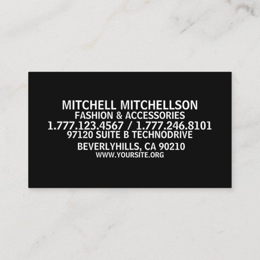 サッカープロブラック 名刺 (裏面)