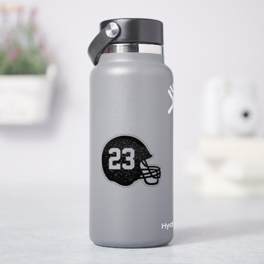 サッカーヘカスタムルメットのナンバーブラック シール (HydroFlask)