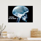 サッカーヘッド（X線） ポスター (キッチン)