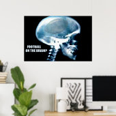 サッカーヘッド（X線） ポスター (ホームオフィス)